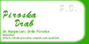 piroska drab business card